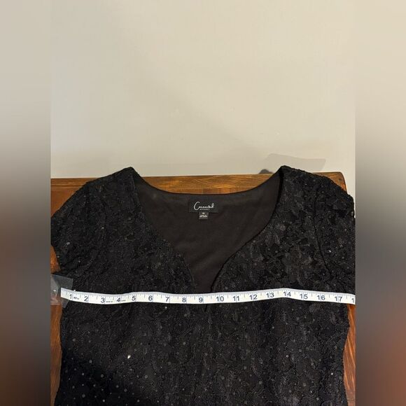 NWT Connected Apparel Lace and Sequins Short Sleeve Gown Size 10 - Picture 7 of 12